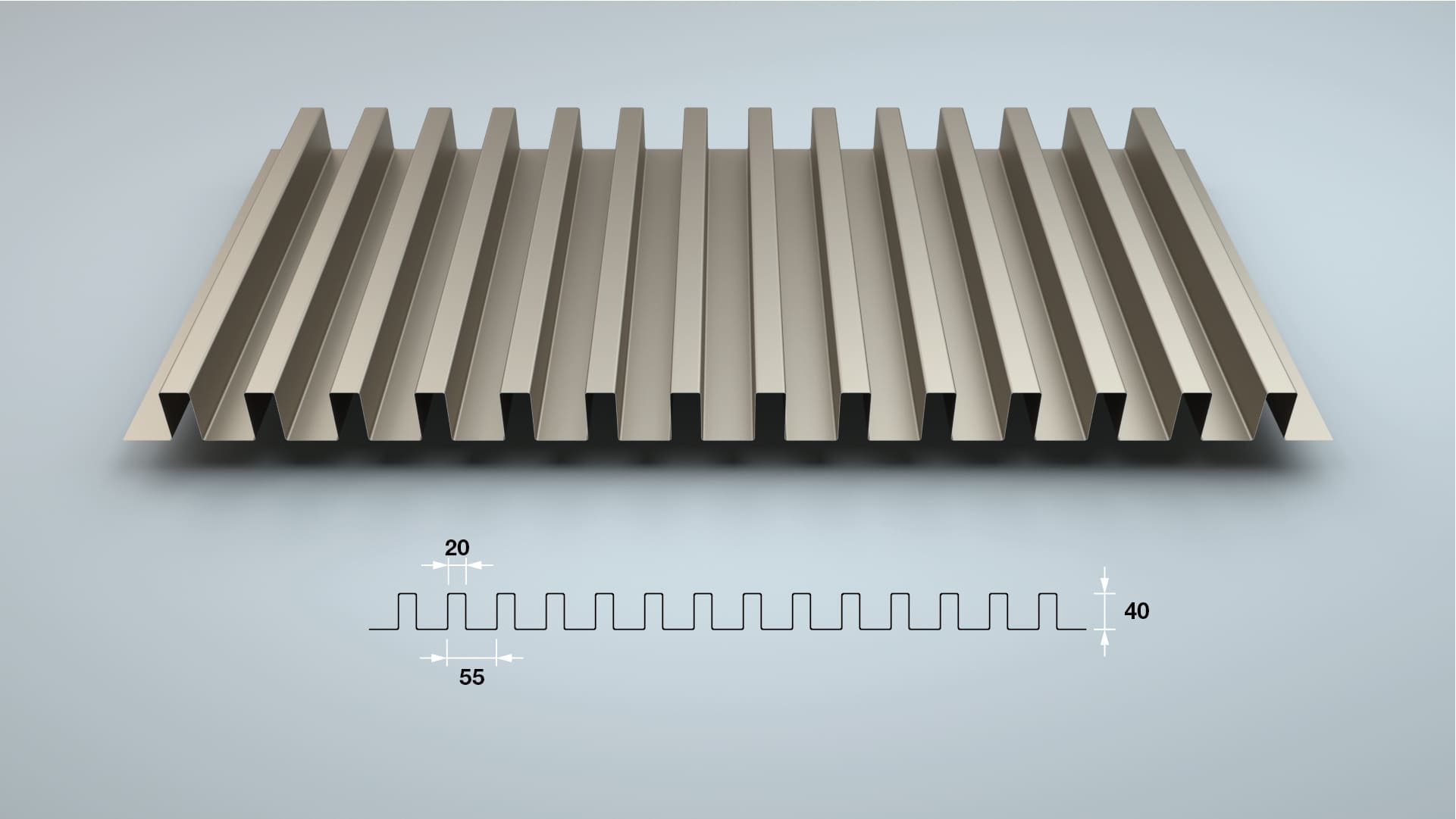 Designblech wellTEC® SQ-40/20