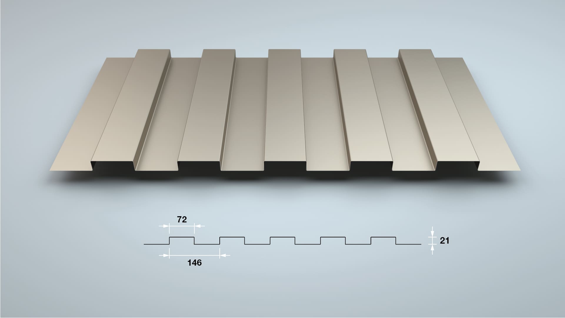 Designblech wellTEC® T-21/146