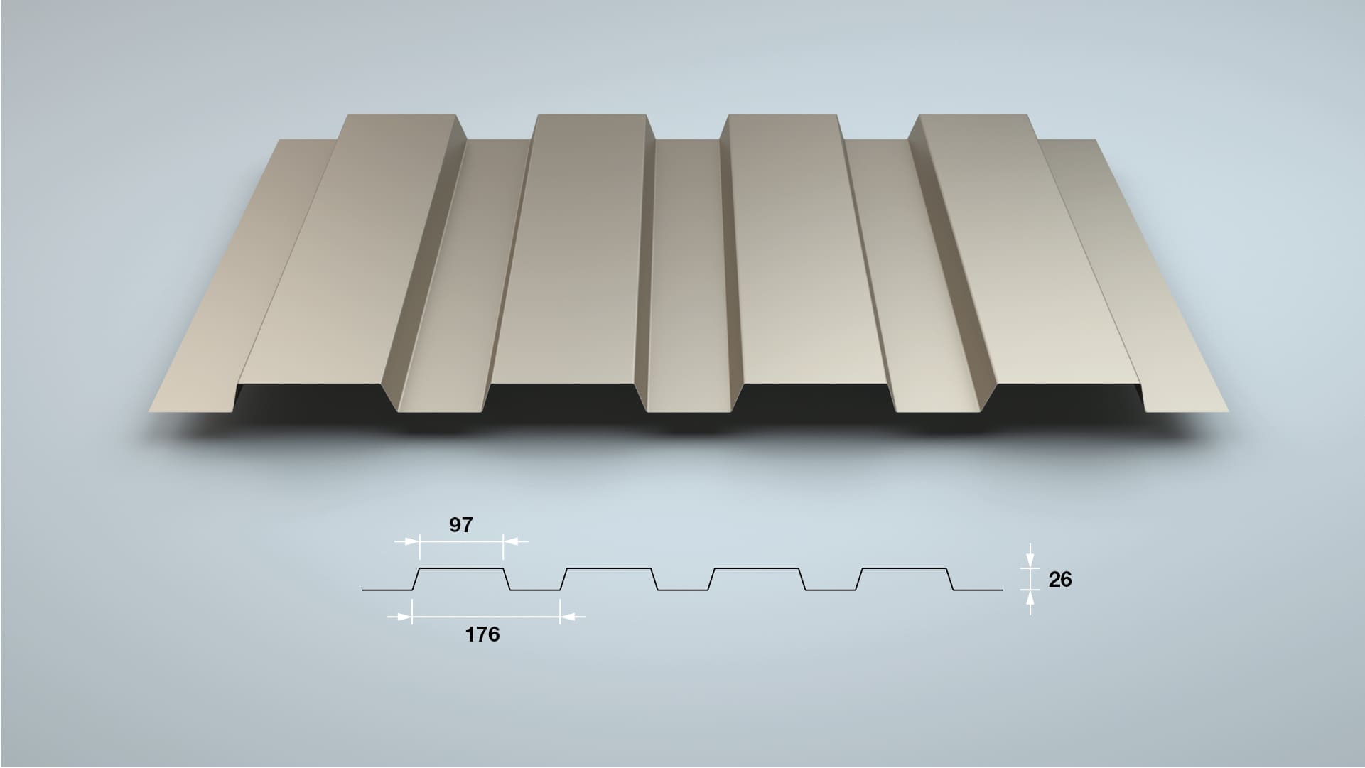 Designblech wellTEC® T-26/176